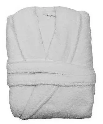 Peignoir de bain col châle blanc adulte
