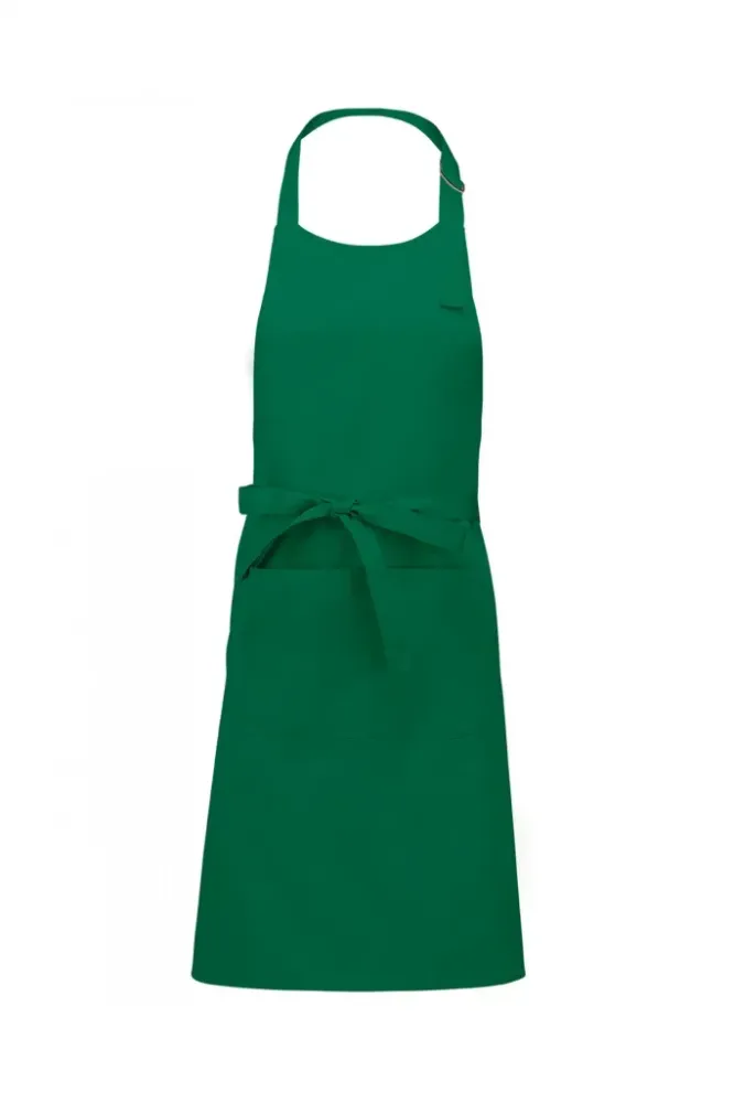 Tablier en polycoton avec poche vert
