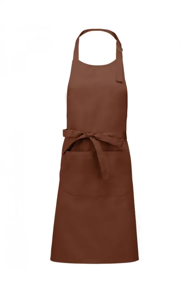 Tablier polycoton avec poche chocolat