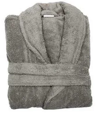 Peignoir de bain col châle adulte taupe