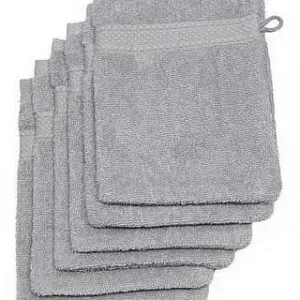 Gant de toilette gris souris 16 x 21 cm 500g