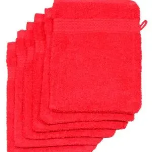Gant de toilette rouge 16 x 21 cm 500g