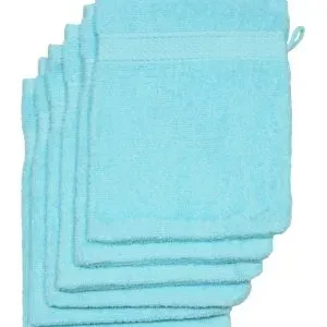 Gant de toilette turquoise 16 x 21 cm 500g